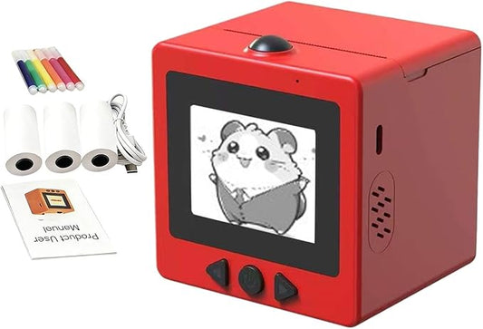 AI Voice Sticker Printer | Smart Mini Thermal Printer Box | AI Voice Control Label Sticker Maker Machine with Display | DIY Mini Photo Label Printers Smart Toy for Kids, Office & School