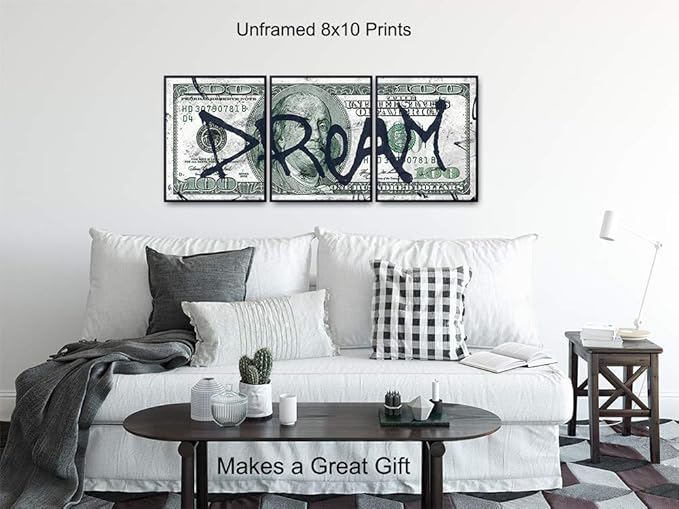 Motivational Wall Art - 8x10 Motivational Posters - Entrepreneur Wall Art - Office Decor - Home Office Decor - Graffiti - Entrepreneur Gifts