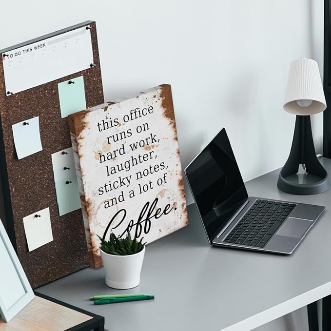 BIWSHA Office Decor, Motivational Wall Art Decor Teamwork for Office, Inspirational Quotes Wall Art for Men Women, Team Work Canvas Paintings 11x14 Inches, Be The Person You Want to Work With (Retro)