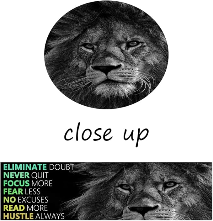 Inspirational Office Decor Wall Art Motivational Canvas Wall Art Lion Posters Entrepreneur Quote Wall Paintings Picture 3 Pieces Artwork for Home Bedroom Decor Framed Ready to hang[36''Wx 16''H]