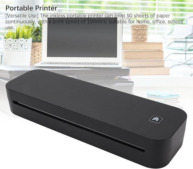 A4 Thermal Printer, USB Portable Inkless Printer with Paper Width 56-216mm, for Home School Office