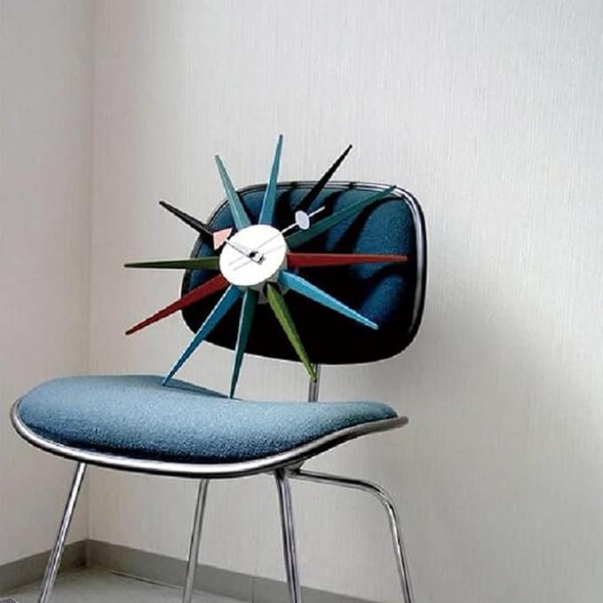 Wall Clock Wall Clock Multicolor Modern Wall Clock, Silent Non-Ticking Battery Operated Decorative Clock, Minimalistic and Stylish, Aluminium Pointer, for Living Room Bedrooms Office Kitchen