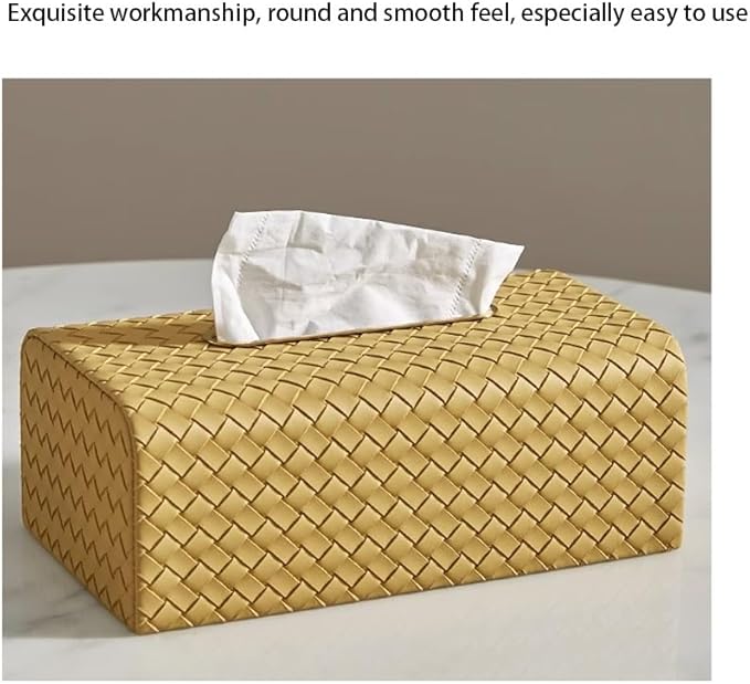 Stylish Tissue Box Facial Tissue Box Cover Plastic Disposable Tissue Holder and Modern Desktop Tissue Box for Home Office Restaurant Bar Modern Tissue Box (Color : Green, Size : B) (Beige B)