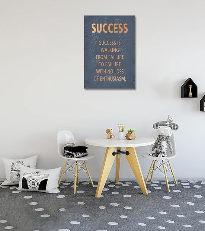 Novatique Inspirational Wall Art Motivational Canvas Wall Art Inspirational Entrepreneur Quotes Poster Print Artwork Painting for Bedroom Office,12 x 16inch