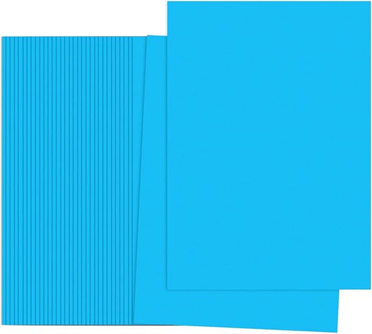 PATIKIL Lake Blue Colored Copy Paper, 100 Sheets 11.7x8.3 A4 19lb/70gsm Double Sided Colorful Print Paper Bulk Sheet DIY Craft Art Projects Supplies for Printer Origami