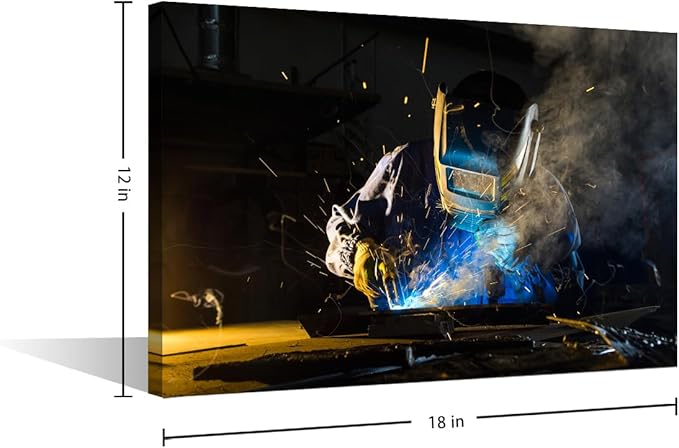 Canvas Wall Art Decor Machine Tools Canvas Prints Wall Art Machine Welding Paintings for Wall Decorations Canvas Frame Art Picures Artwork for Home Walls Poster & Prints, 12" x18"
