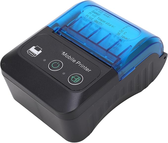 Portable Home Printer for Travel, 2 Inch Thermal Bluetooth Printer, Android OS Compatible, 203Dpi 80MM/S 58MM Width, for Home/Office/Business/Travel