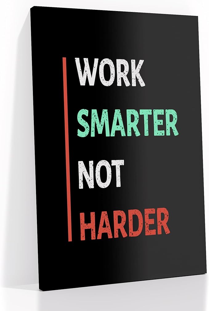 Inspirational Poster Wall Art Motivational Entrepreneur Quotes Print on Canvas Black Background Positive Picture Painting Artwork for Living Room Office Workplace Gym Ready to Hang [24''Wx36''H]