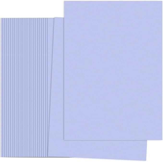 PATIKIL Light Purple Colored Copy Paper, 50 Sheets 8.3x5.9" A5 19lb/70gsm Double Sided Colorful Print Paper Bulk Sheet DIY Craft Art Projects Supplies for Printer Origami