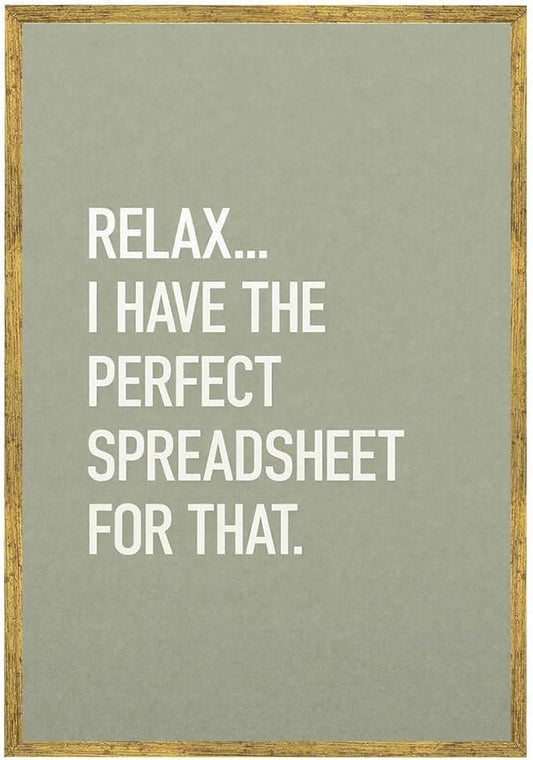 Framed Funny Office Quote Poster Canvas Print Art Modern Minimalist Wall Art Painting Pictures Wall Decor for Home Decor Office Apartment (Gold Framed,24L x36W)