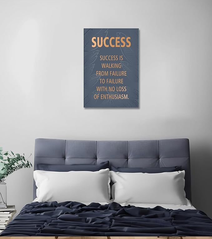 Novatique Inspirational Wall Art Canvas Poster Motivational Wall Decor Inspirational Positive Quote for Living Room Bedroom Office, 24 x 36inch