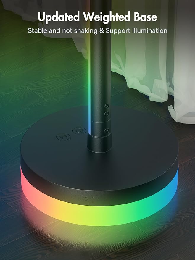 Corner Floor Lamp 2 Pack,RGBICW LED Corner Lamp with 1300lm Smart Modern Floor Lamp,App & Remote Control,Music Sync,Color Changing Standing Lamp for Bedroom Living Room and Gaming Rooms