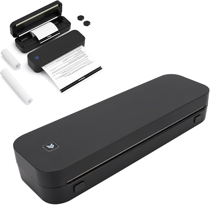 A4 Thermal Printer, USB Portable Inkless Printer with Paper Width 56-216mm, for Home School Office
