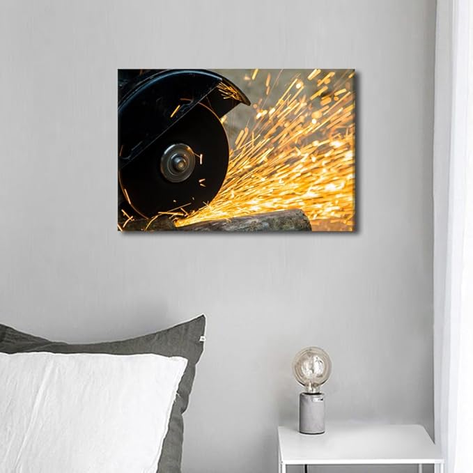 Artwork for Walls Tools Technology Canvas Paintings Wall Art Machine Pictures Wall Decor for Bedroom Framed Canvas Art 1 Panel Posters & Prints Canvas Wall Art Ready to Hang, 12" x18"