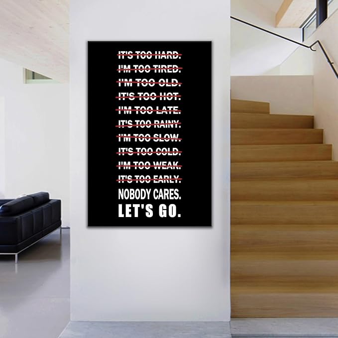 Inspirational Canvas Wall Art Home Decor Motivational Office Poster Positive Quotes Picture Painting Modern Inspiring Artwork for Men Women Classroom Workplace Hallway Ready to Hang [24''Wx36''H]