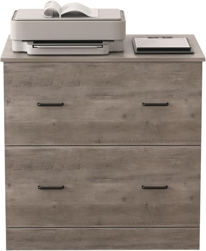 Realspace® Peakwood 30-1/2"W x 21-4/5"D Lateral 2-Drawer File Cabinet, Smoky Brown