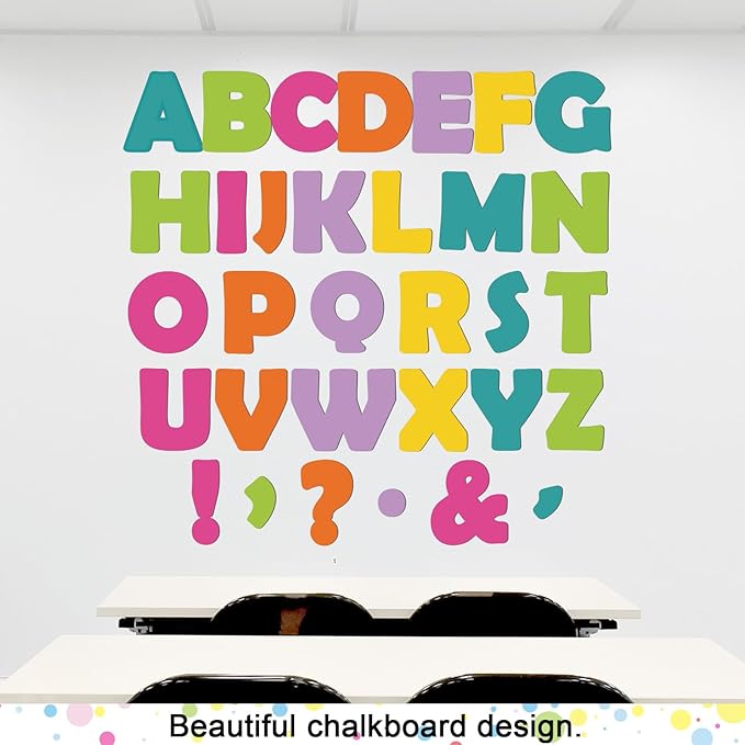 Qyeahkj 150 PCS Large 6" Bulletin Board Letters Set,Pastel Colorful Classroom Alphabet Cutout Letter for Bulletin Board Display Home School, A Great Helper to Inspire Students' Learning Interest
