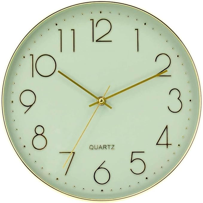Clock for Bedroom Modern Fashion Wall Clock Home Wall Clock Simple Decoration Wall Clock Interior Living Room Decoration Office Decor Wall Clock, Green (Green)