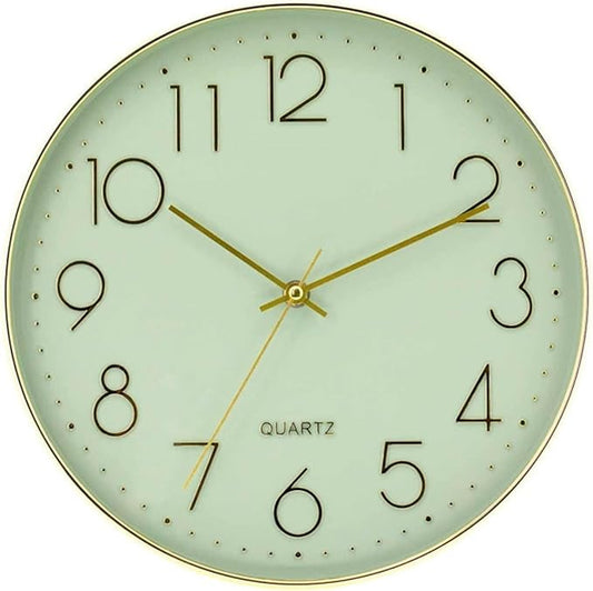Clock for Bedroom Modern Fashion Wall Clock Home Wall Clock Simple Decoration Wall Clock Interior Living Room Decoration Office Decor Wall Clock, Green (Green)