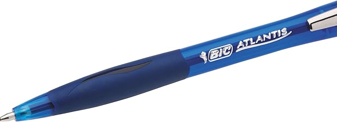 BIC Glide Blue Retractable Ballpoint Pens, Medium Point (1.0mm), 2-Count Pack, Ultra Smooth Writing Blue Pens