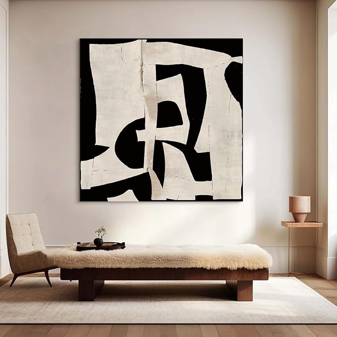 Picture for Living Room Black Wall Art Large Wall Decor Abstract Canvas Artwork for Walls Modern Office Paintings for Wall Decorations Room Decor
