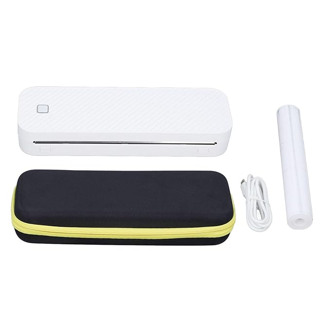 Mobile Office Printer,Portable Printer 203dpi A4 Small Thermal Printer with 1 Roll Thermal Paper Storage Bag for Travel Home