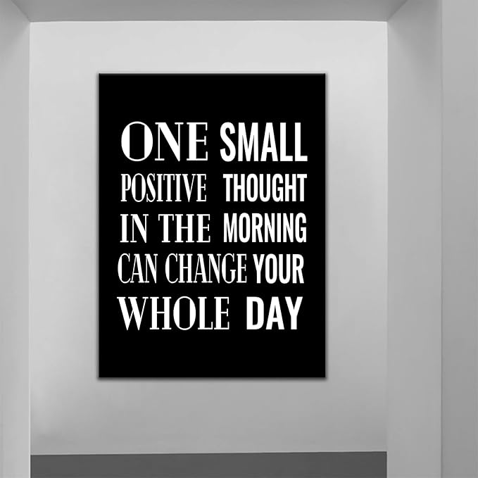 Inspirational Canvas Wall Art Motivational Poster Print Artwork Positive Theme Wall Decor Picture Painting Artwork for Modern Home Living Room Office Workplace Stretched and Framed [30''Wx 40''H]