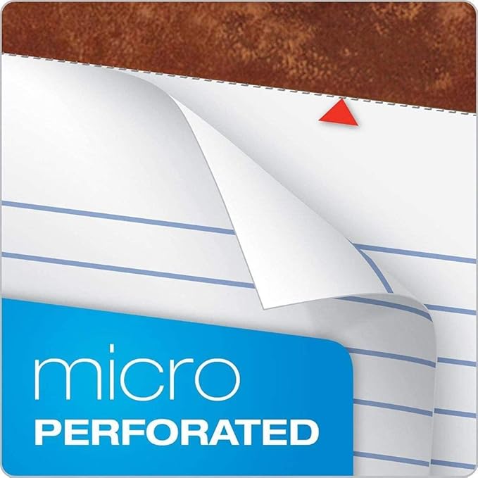 Tops 8.5 x 11 3/4 Legal Pads, The Legal Pad Brand, Wide Ruled, White Paper, 50 Sheets Per Writing Pad, Made in the USA (7533) 12 Count (Pack of 6)