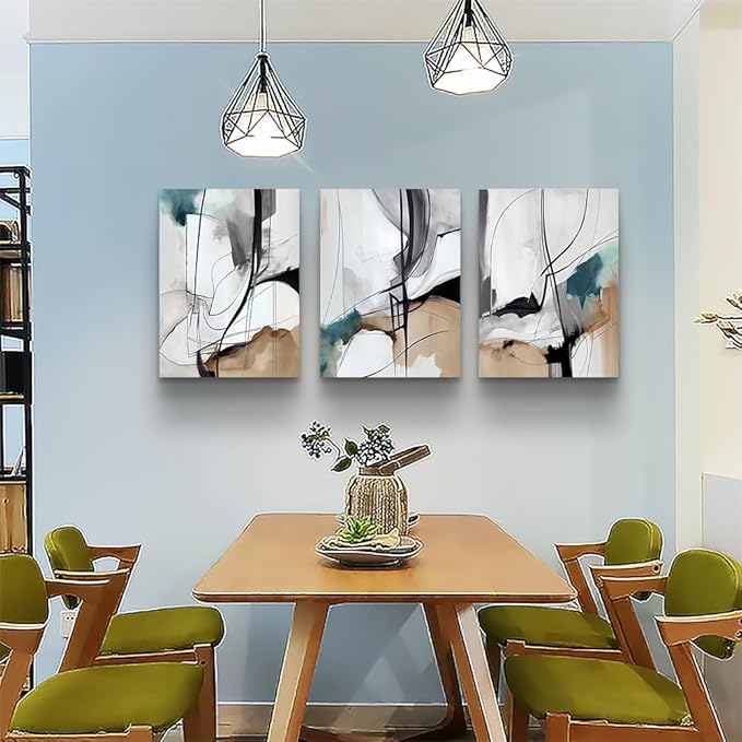 DZRWUBHS Canvas Wall Art For Living Room Large Wall Decor For Bedroom Modern Family Frame Canvas Art Office Decor Abstract Wall Painting Pictures Artwork Ready To Hang Room Home Decorations 3 Piece