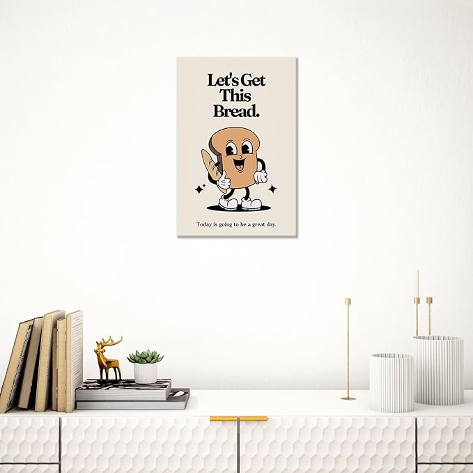 Retro Cute Motivational Canvas Posters Affirmation Positive Quote Wall Art Funny Motivational Inspirational Prints Painting For Office Bedroom Wall Decor 24x36in Framed