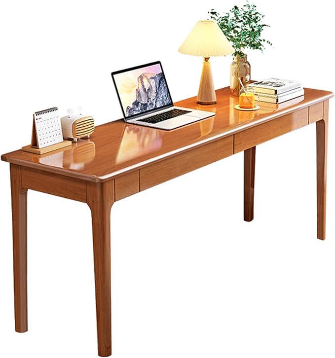 Writing Study Computer Desks with Drawer,Farmhouse Executive Desk with Storage,Modern Wood Home Office Desk for Study, Living Room, Bedroom,B,100 * 40cm