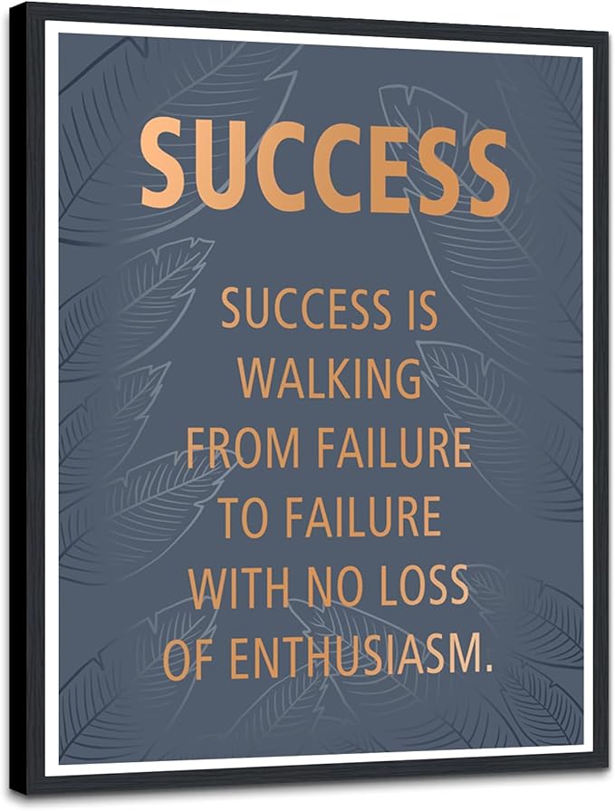 Novatique Motivational Wall Art Office Wall Decor Inspirational Wall Art Motivational Picture Canvas Print for Bedroom Ready to Hang,12 x 16inch