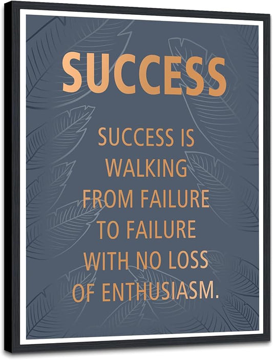 Novatique Motivational Wall Art Office Wall Decor Inspirational Wall Art Motivational Picture Canvas Print for Bedroom Ready to Hang,12 x 16inch