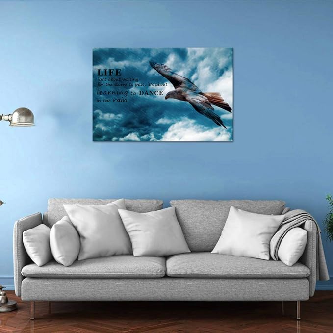 Inspirational Posters Motivational Canvas Wall Art Modern Inspiring Quotes Pictures Positive Success Paintings Prints Artwork Home Decorations for Office Bedroom Framed (24”Hx36”W)