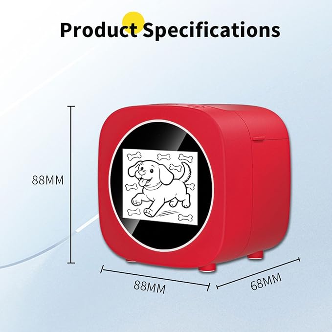 AI Sticker Box Printer, Smart AI Voice Stickerbox Printer Maker Mini Thermal Label Printer with Display, Inkless Portable Sticker Maker for Home Office Study & DIY Projects (A+5 Paper)