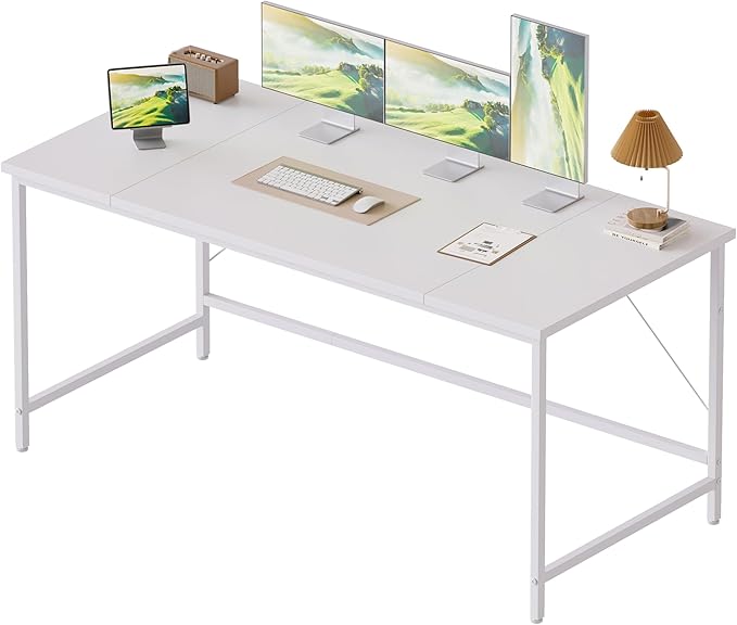 Mericonia 55 inch Computer Desk, Gaming Desk for Small Spaces, Modern Simple Style Table for Home Office, Study Student Writing Table