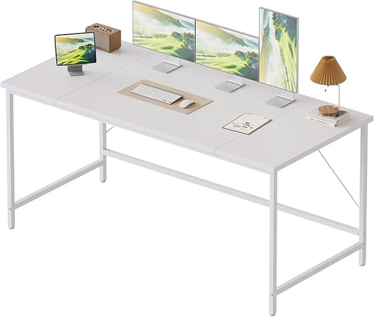 Mericonia 55 inch Computer Desk, Gaming Desk for Small Spaces, Modern Simple Style Table for Home Office, Study Student Writing Table