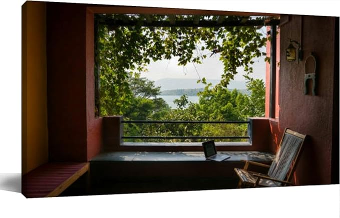 Workspace a view Canvas Wall Art Large Framed Prints Pictures Wall Decor Posters Painting Artwork for Living Room Bedroom Kitchen Bathroom 16x30
