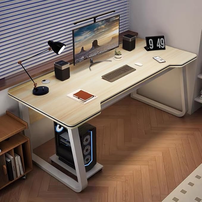 Gaming Desk Computer Writing Table Student Art Modren Simple Style PC Wood Suitable Portable Desk for Home, Office