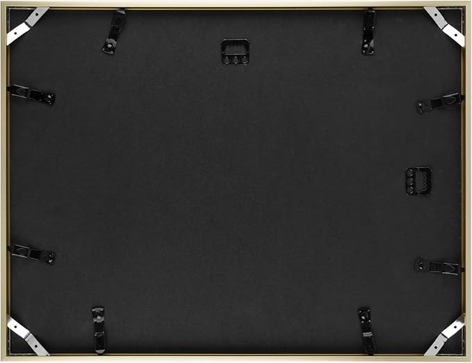 Golden State Art, Gallery Wall Frame Set of 6 - Gold 14x18 Aluminum Photo Frames with Mat for 11x14 Pictures - 14 x 18 inch Metal Frame with Real Glass Cover - Elegant Home or Office Decor