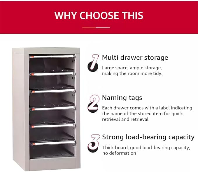 6 Drawer Document Management Storage, Office Furniture File Cabinet, Multi-Functional File Organizer Storage Cabinet