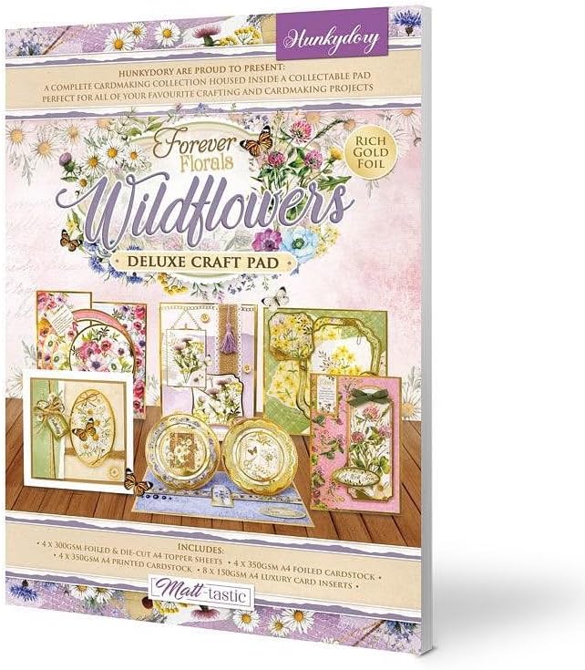 Hunkydory - Deluxe Craft Pad - Card Making Collection (Wildflowers)
