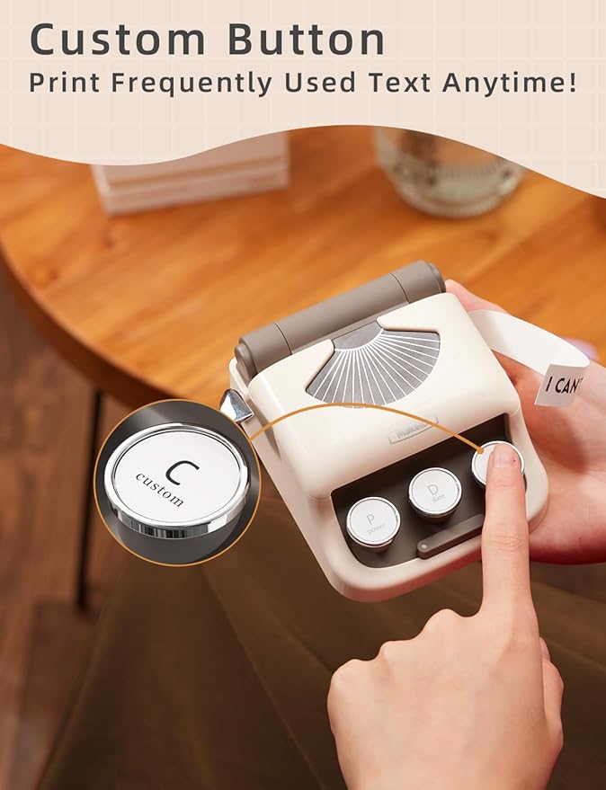 MakeID Q1 Label Maker Machine with 3 Tapes - Portable Bluetooth Label Makers for Home & Office Organization - Compatible with Apple iOS & Android - Clear Prints, Custom Templates & Fonts, Retro Design