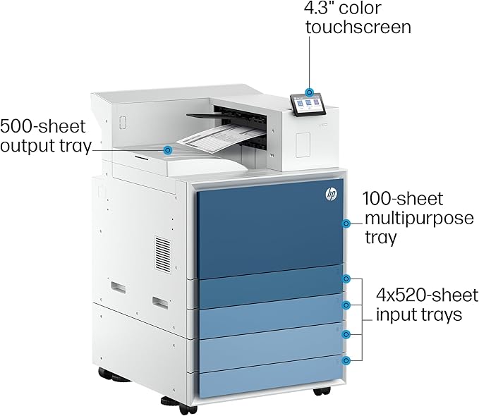 HP Laserjet Enterprise 8501x Monochrome Printer, Scanner, Copier, Duplex, Best for Office, AJ7J3A