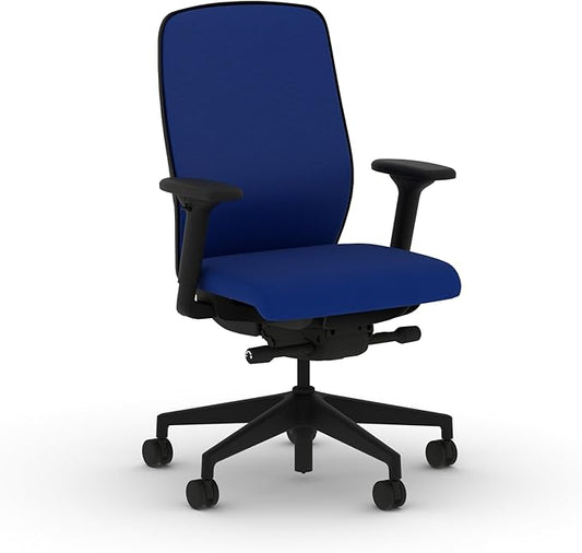 HON Nucleus Task Chair, Spectrum Mesh, Advanced Synchro-Tilt Control, Office Chair with Lumbar Support, Height and Width Adjustable Arms, Black Frame, Cobalt