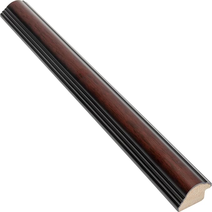 CountryArtHouse Diploma Frame Fits 10 x 8 Professional License - Keepsake Graduation Display Executive Brown Genuine Hardwood with Navy Blue Over Metallic Gold Double mat