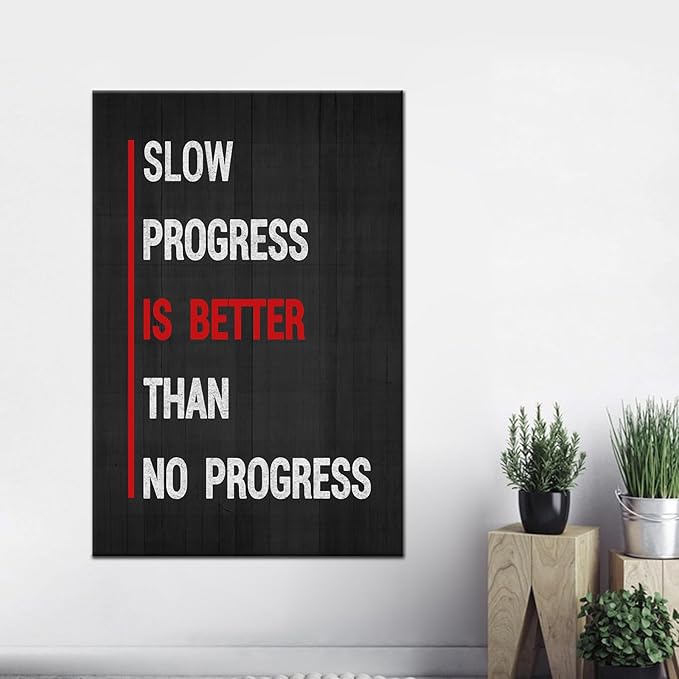 Office Pictures Wall Decor Inspirational Canvas Poster Motivational Entrepreneur Quote Painting Print Inspiring Home Artwork for Human Resources Office Decor Stretched and Framed [24''Wx36''H]