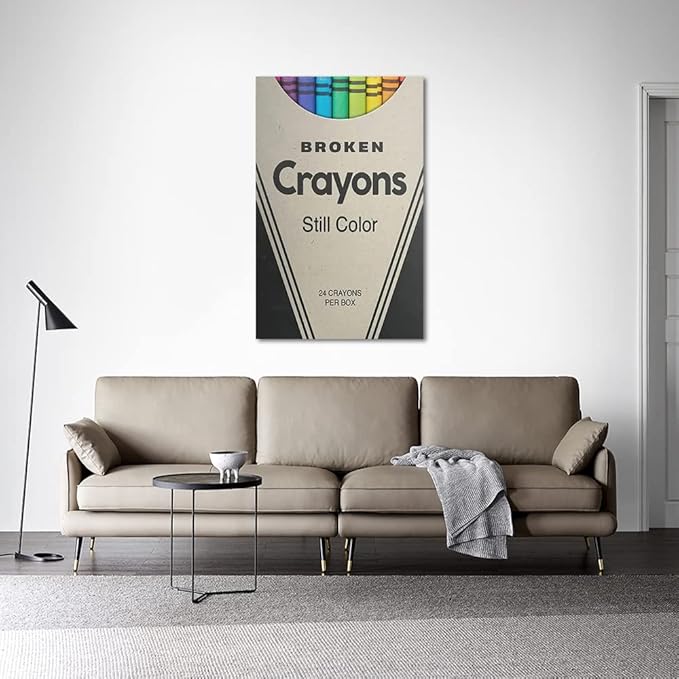 Office Wall Art for Entrepreneur Broken Crayons Still Color Inspirational Motivational Canvas Painting Picture Art Print, Modern Home Decor for Boys Girls Room Ready to Hang - 28"WX44"H