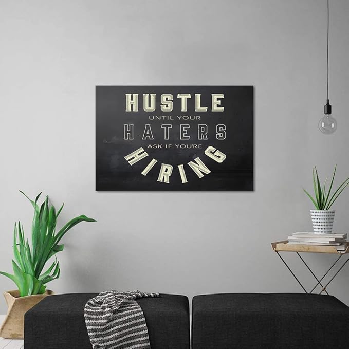 Inspirational Wall Art Left and Right Brain Canvas Painting Science Differences Functions Pictures Abstract Illustration Posters Prints Artwork Modern Office Study Room Wall Decor Framed (24"Hx36"W)