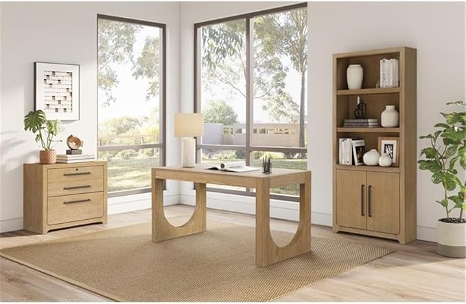 Martin Furniture Modern Wood Lateral File Storage File Drawer Fully Assembled Light Brown